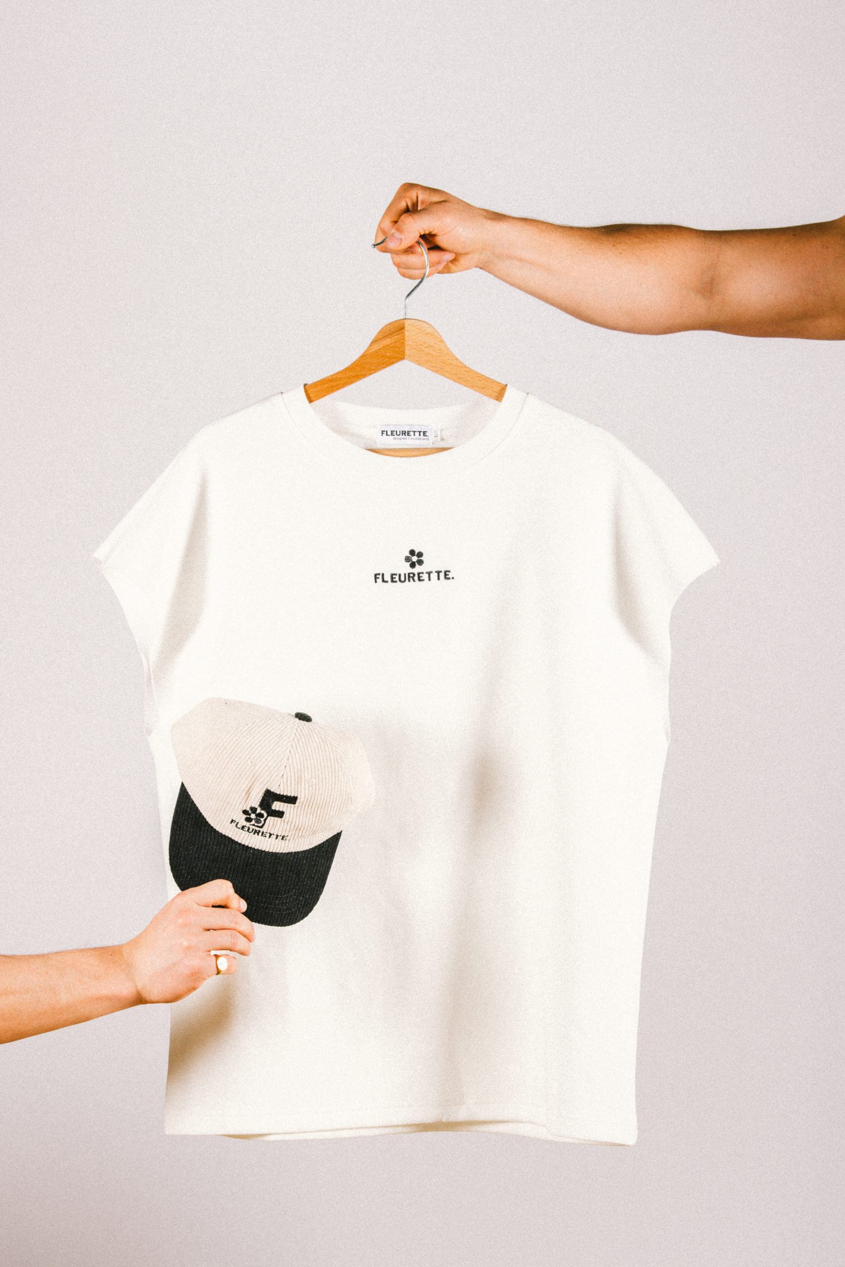 T-shirt blanc Le Bianco Fleurette